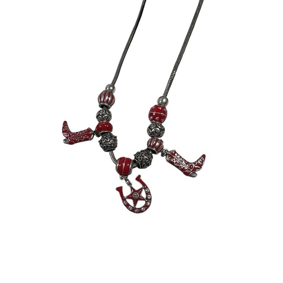 Grace Adele Necklace Cowgirl Scarlett Charm Western Design 10” L + 2” Extender - Picture 7 of 12